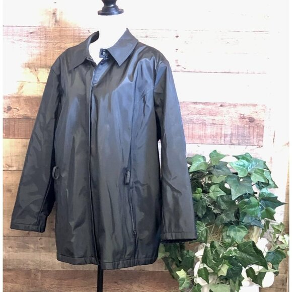 Size 3X 24W/26W OutBrook Black Vinyl Coat - Picture 4 of 7